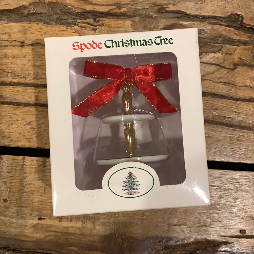 NIB Spode Christmas Tree 2 Tier Serving Tray